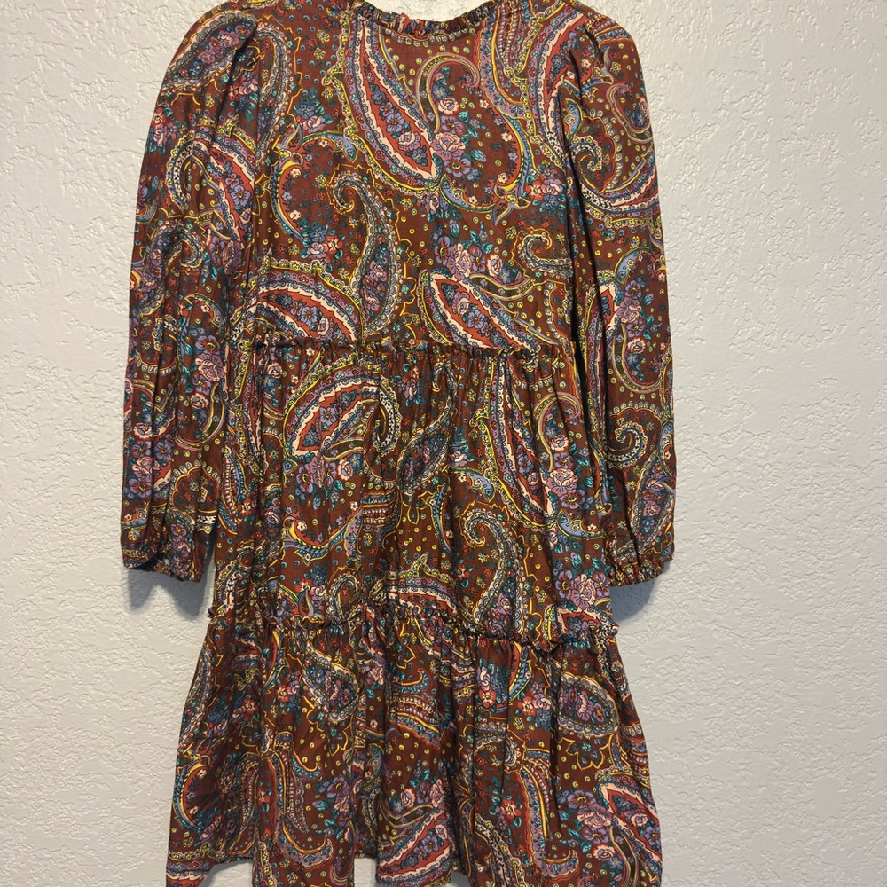 a.n.a Paisley Print Dress - Brown and Multicolor
